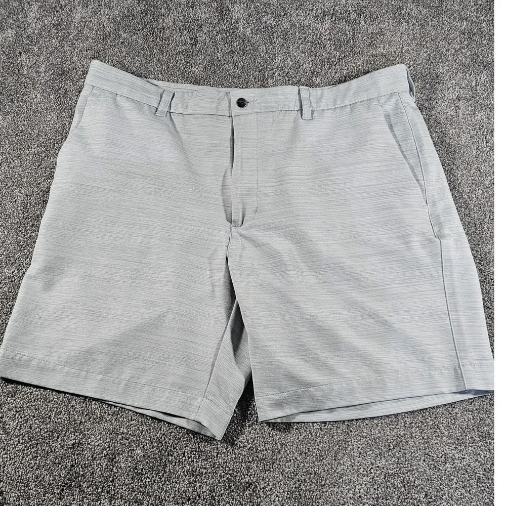 Callaway Performance Golf Shorts Mens 38 Gray Stretch Heathered Flat Front Tech